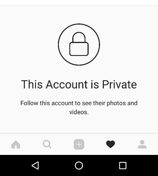 اگه شما بخواهید یک پیج پرایوت را ببینید در ابتدا اینستاگرام بصورت شکل بالا به شما پیغام میدهد که