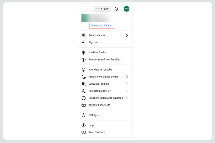ورود و رفتن به بخش تنظیمات برای تغییر عکس پروفایل یوتیوب